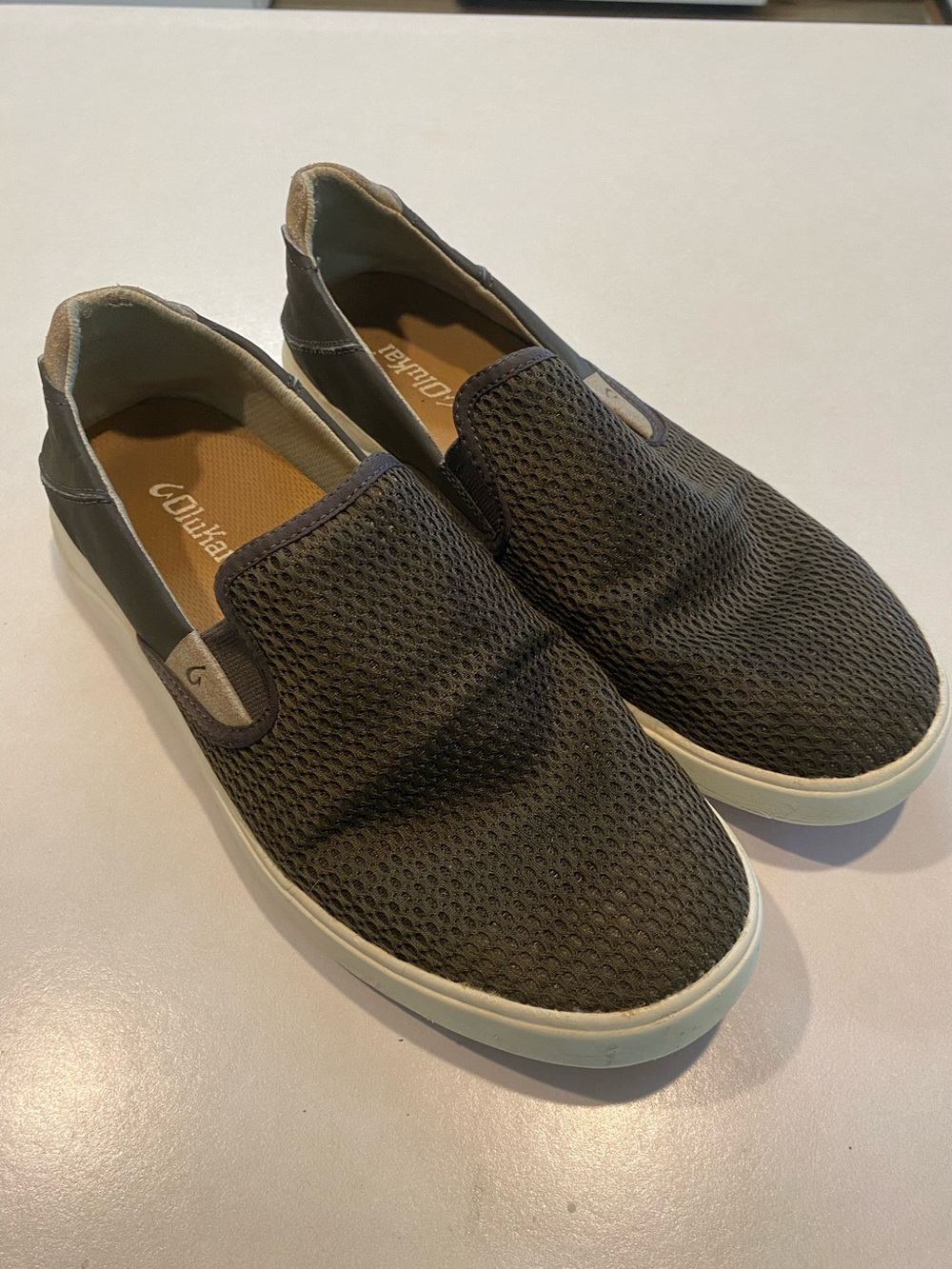 OLUKAI LAE’AHI SLIP ON MESH CONVERTIBLE SNEAKER MENS GREEN COMFORT SZ 10.5